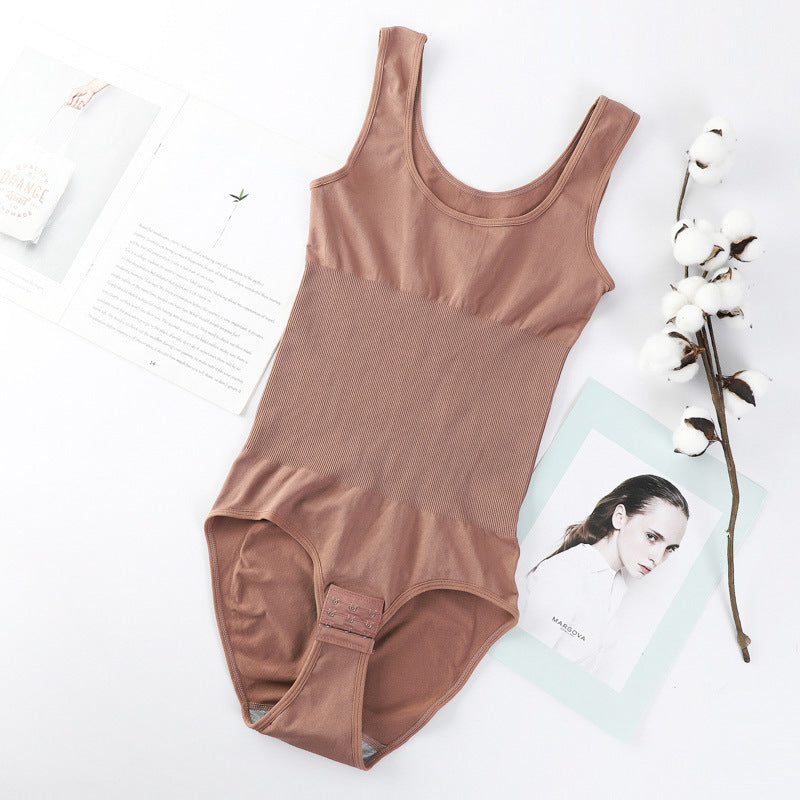 Plus Size Seamless Slimming Bodysuit — Cinched Waist Tummy Control Shapewear XS-5XL