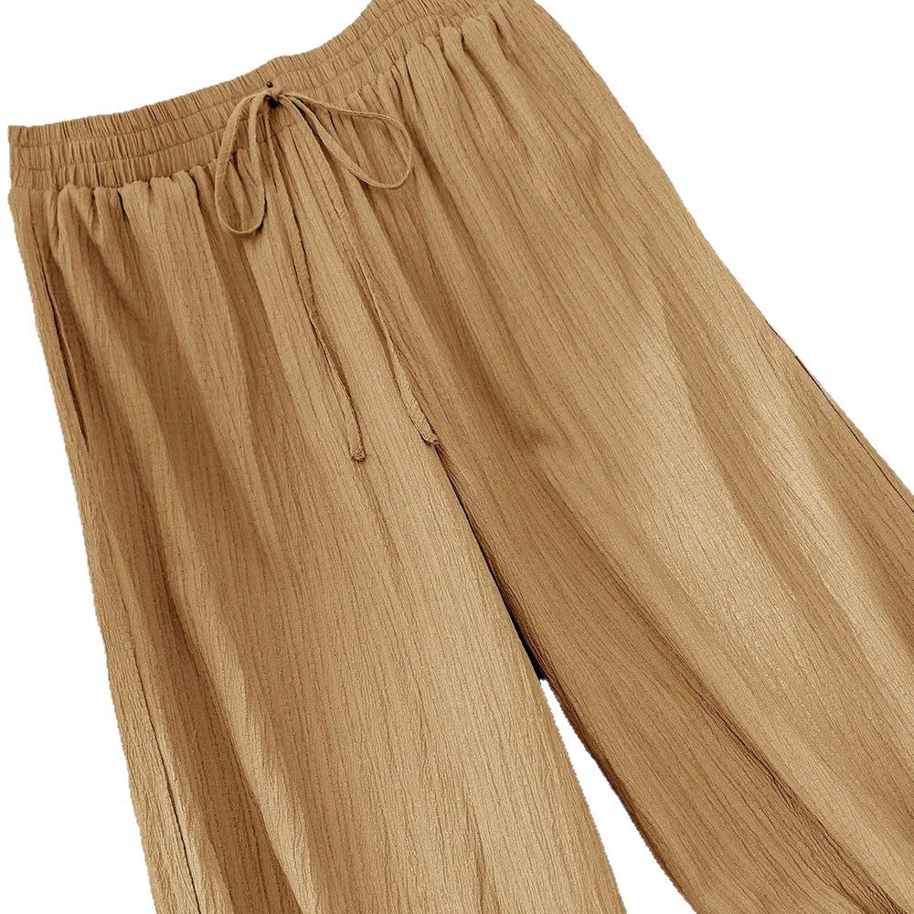 Plus Size High Waist Wide Leg Pants — Boho Flowy Palazzo Pants Women 1X-5X