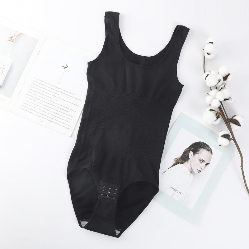 Plus Size Seamless Slimming Bodysuit — Cinched Waist Tummy Control Shapewear XS-5XL