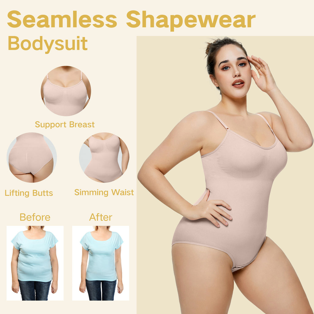 Plus Size Shapewear Bodysuit — Full Body Waist Trainer & Tummy Control 1XL-3XL