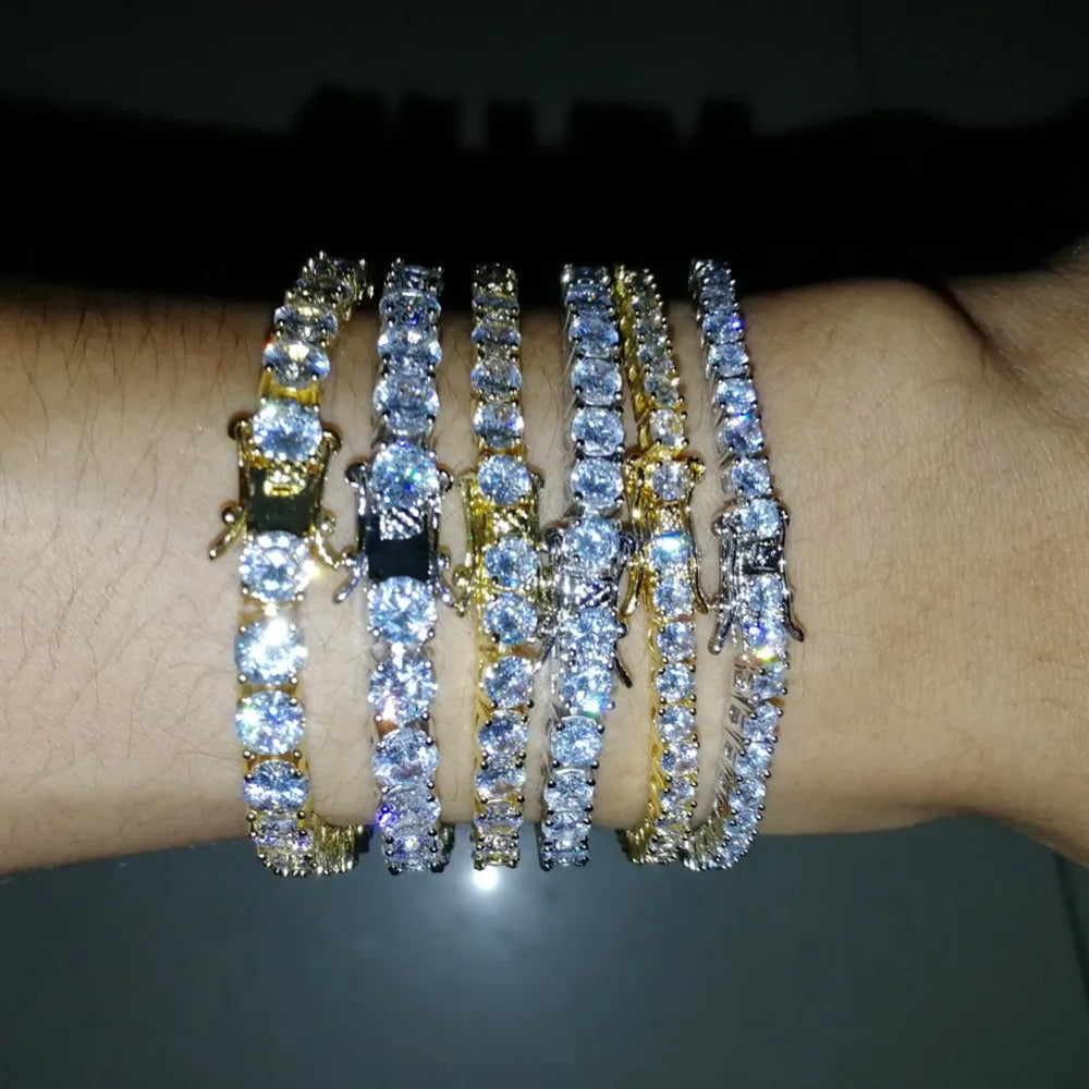 Cubic Zirconia Tennis Bracelet — Crystal Diamond Chain Bracelet for Women | Undeniably Hers