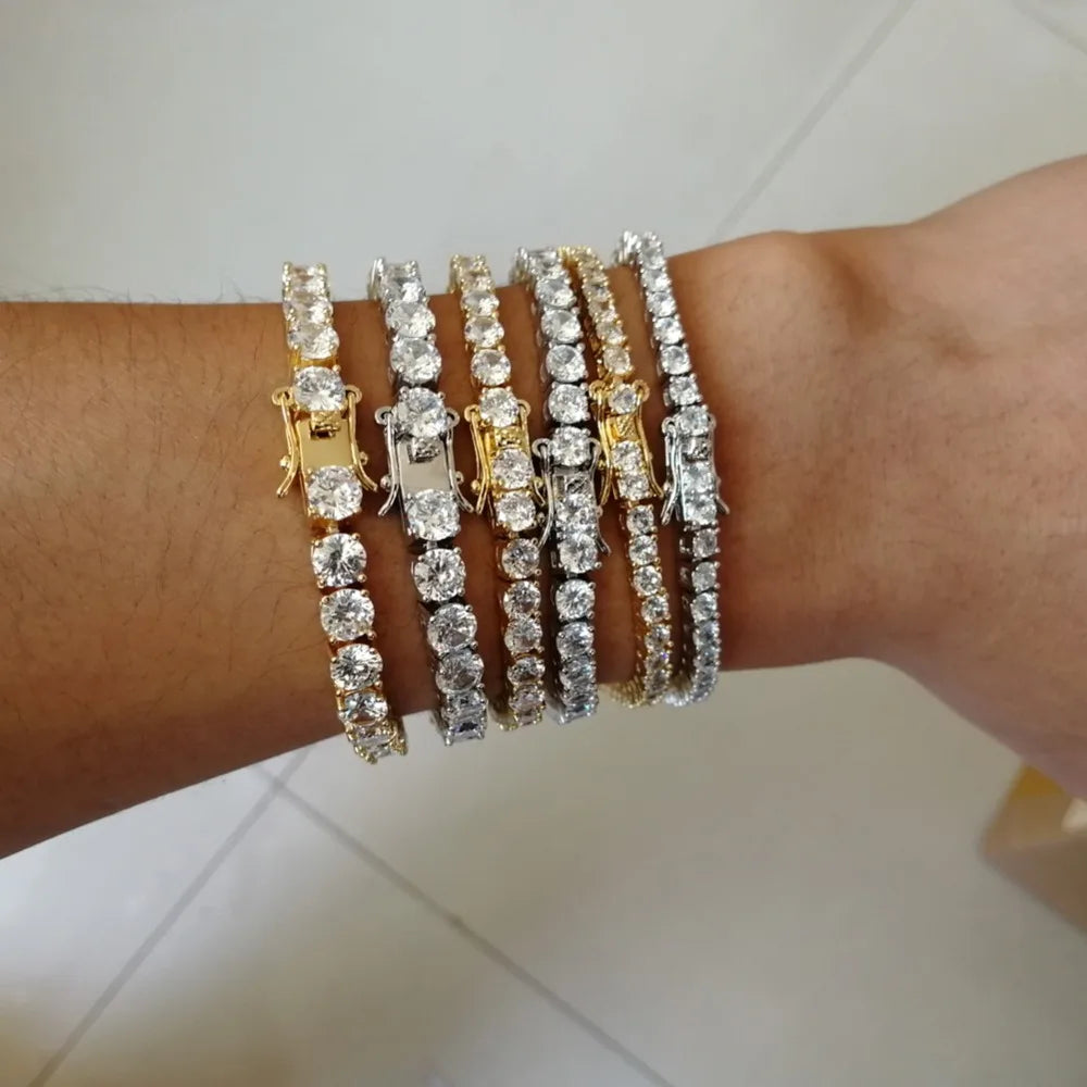 Cubic Zirconia Tennis Bracelet — Crystal Diamond Chain Bracelet for Women | Undeniably Hers