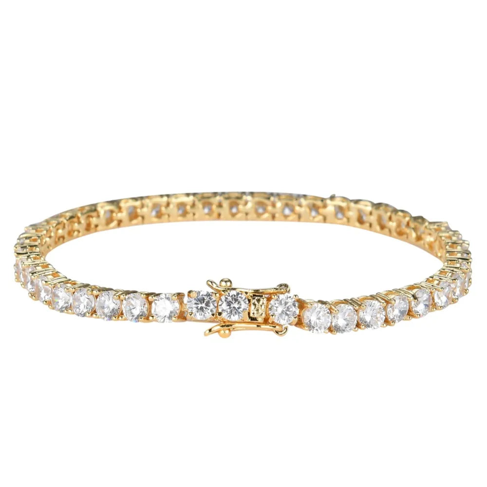 Cubic Zirconia Tennis Bracelet — Crystal Diamond Chain Bracelet for Women | Undeniably Hers