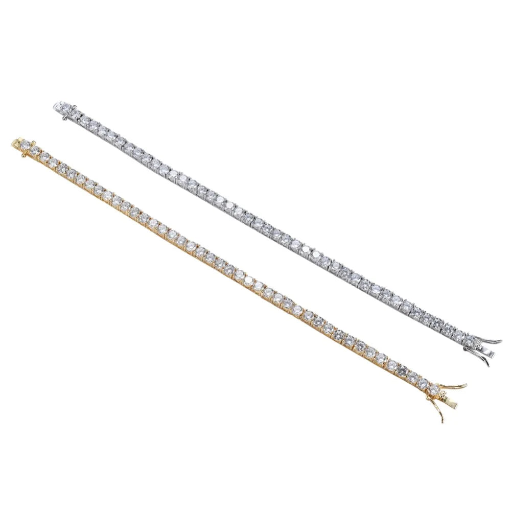 Cubic Zirconia Tennis Bracelet — Crystal Diamond Chain Bracelet for Women | Undeniably Hers