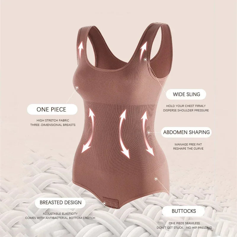 Plus Size One-Piece Shapewear Bodysuit — Seamless Corset Waist Trainer Slimming Shaper | Undeniably Hers