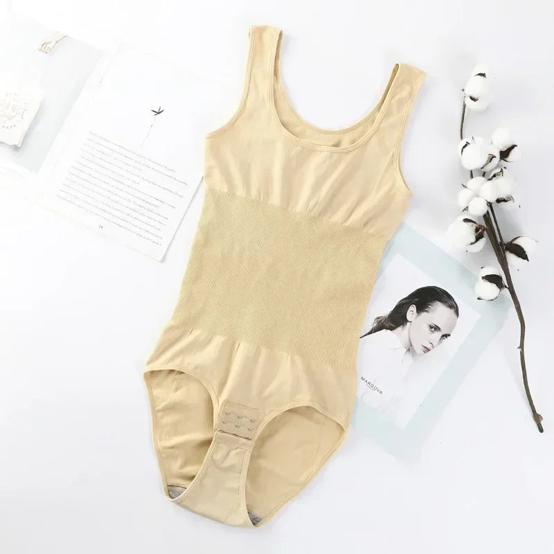 Plus Size Firm Control Shapewear Bodysuit — Seamless Waist Trainer Body Shaper M–5XL