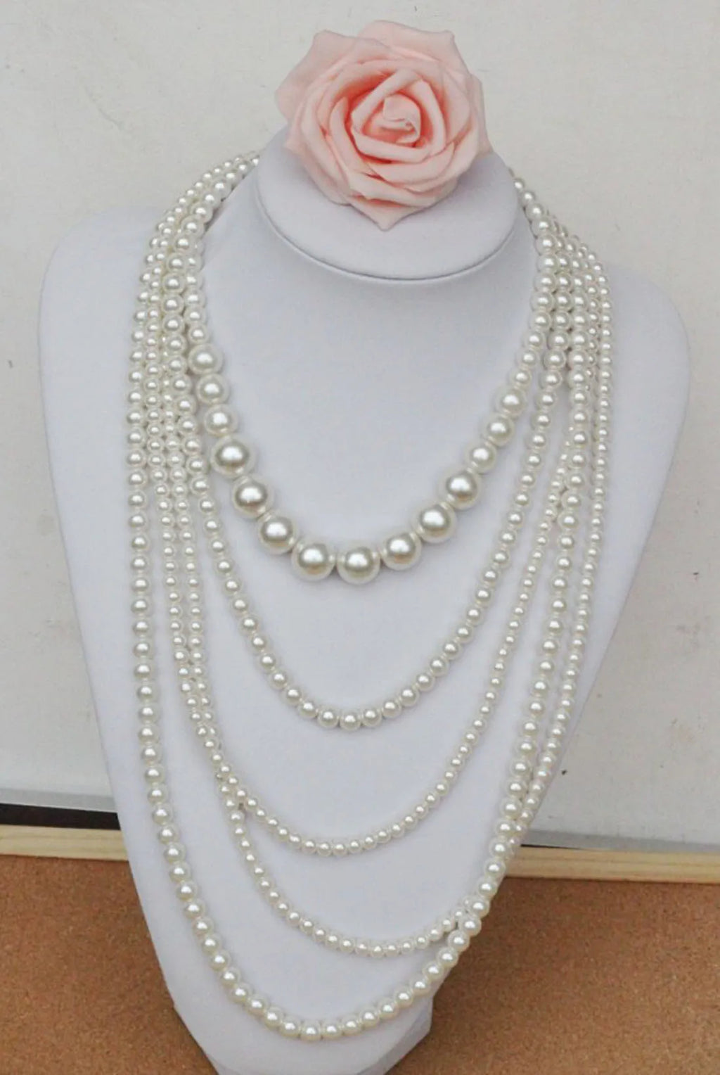 Multilayered Imitation Pearl Necklace for Woman Luxury Jewelry High Quality Fashion Woman Necklaces
