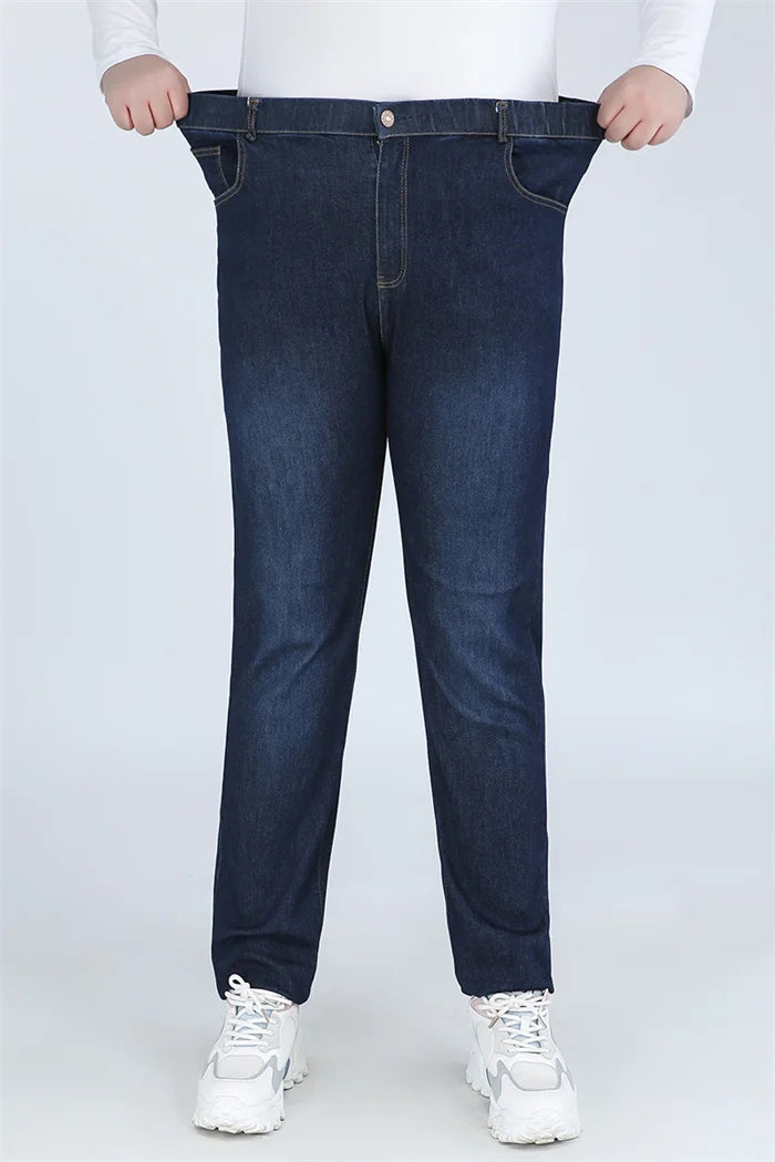 Plus Size Slim Fit High Waist Jeans — Extended Sizes Up to 9XL Women's Denim