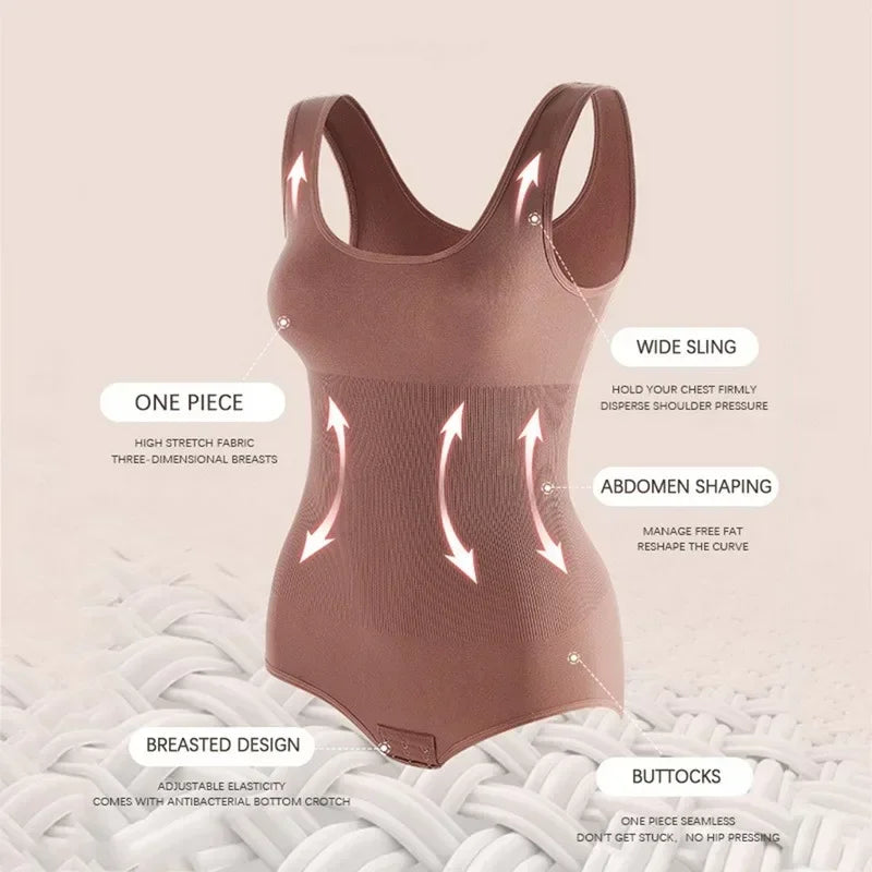 Plus Size One-Piece Shapewear Bodysuit — Seamless Corset Waist Trainer Slimming Shaper | Undeniably Hers