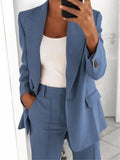 Plus size classic single-button blazer S-5XL