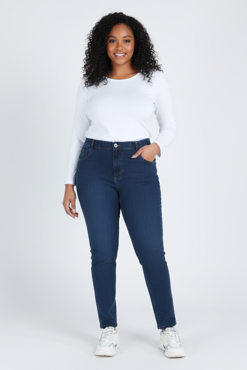 Jeans Dark Navy — Black Model