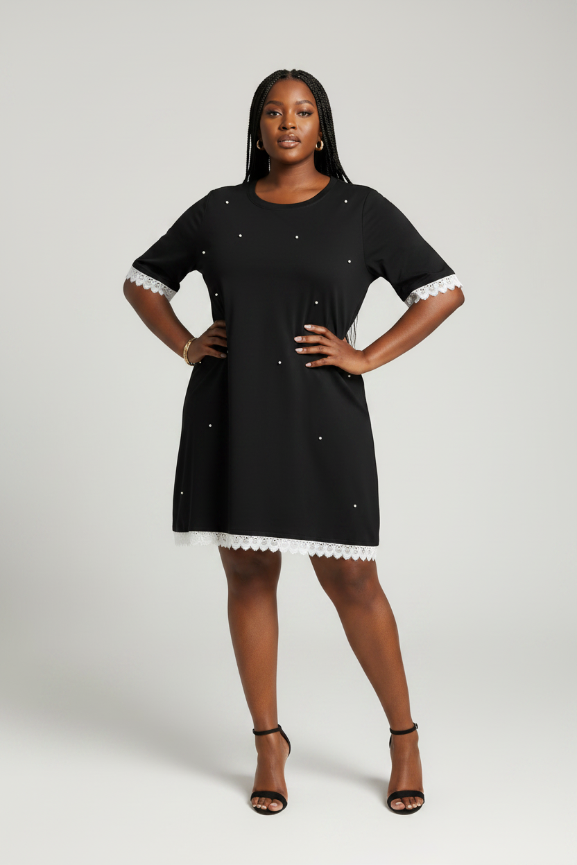 Lace Beaded Dress - Second Shot